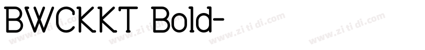 BWCKKT Bold字体转换